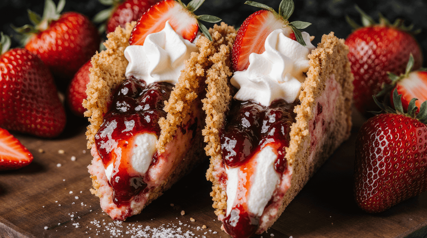 Strawberry Crunch Cheesecake Tacos