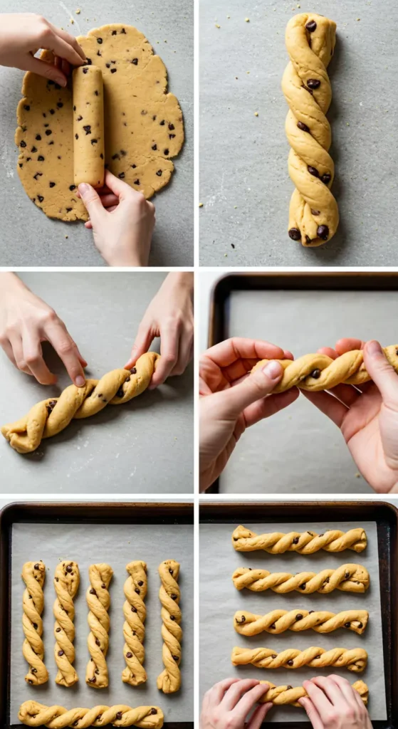 Chocolate Chip Cookie Dough Twists