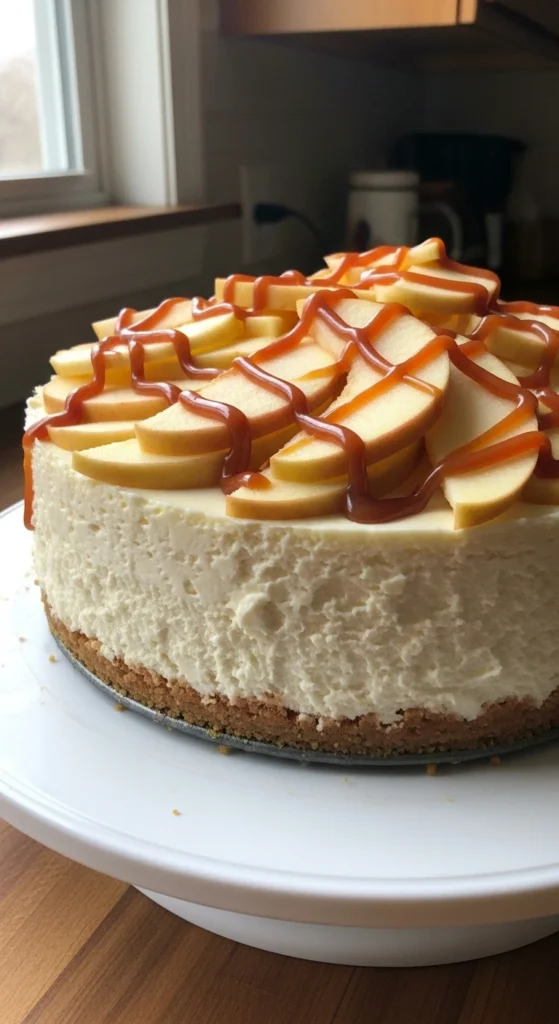 Caramel Apple Pie Cheesecake