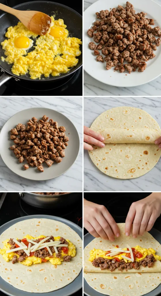 Sausage Egg Breakfast Roll-Ups