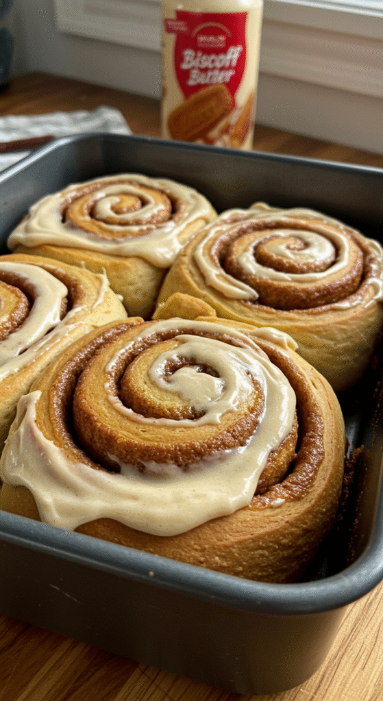 Biscoff Cookie Butter Cinnamon Rolls