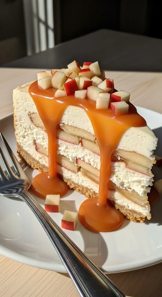 Caramel Apple Pie Cheesecake