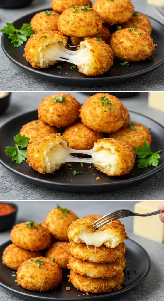 Cheesy Mashed Potato Puff Bites