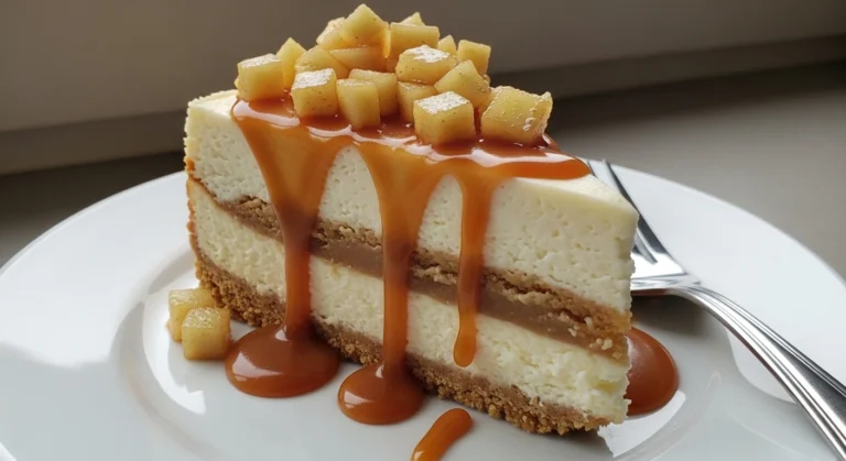 Caramel Apple Pie Cheesecake