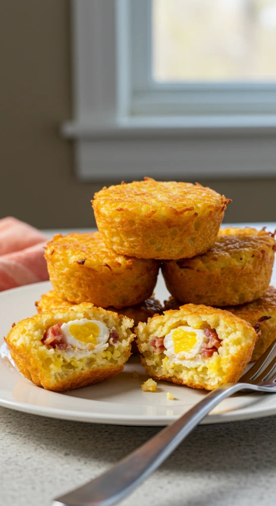 Loaded Bacon and Egg Hash Brown Muffins
