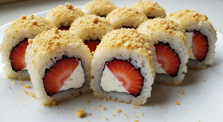 Cute Strawberry Shortcake Sushi Roll