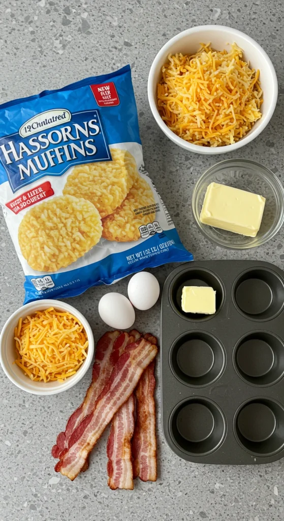 Loaded Bacon and Egg Hash Brown Muffins