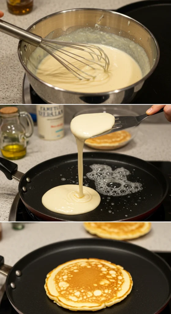 Sweet Coconut Cream Pancakes
