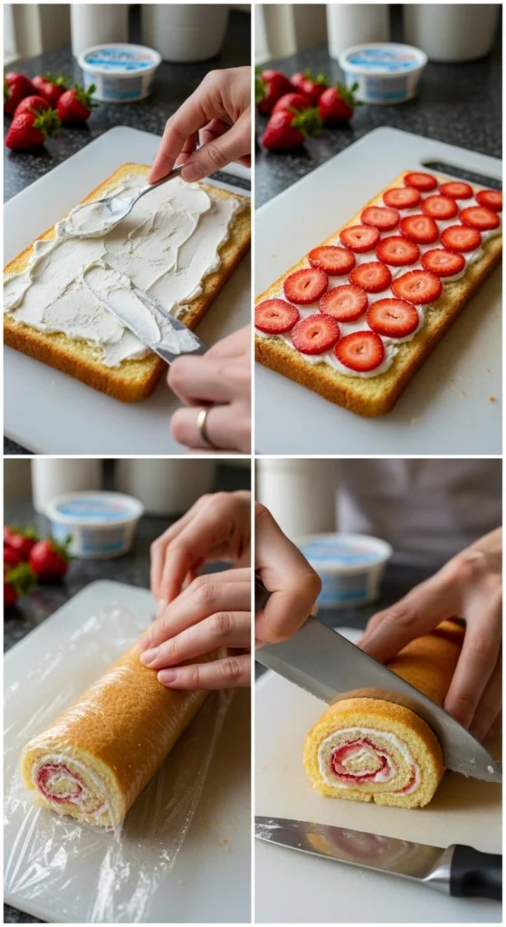 Cute Strawberry Shortcake Sushi Roll