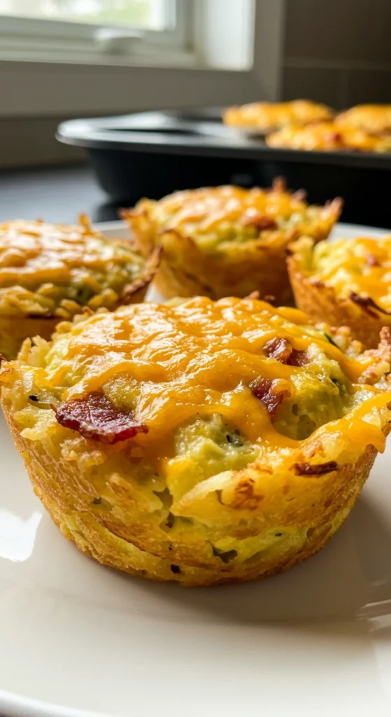 Loaded Bacon and Egg Hash Brown Muffins