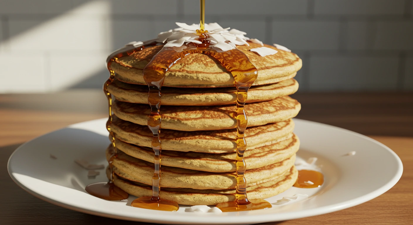 Sweet Coconut Cream Pancakes