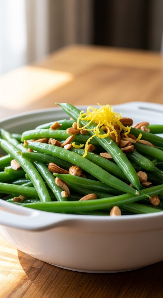 Sautéed Green Beans with Lemon and Almonds